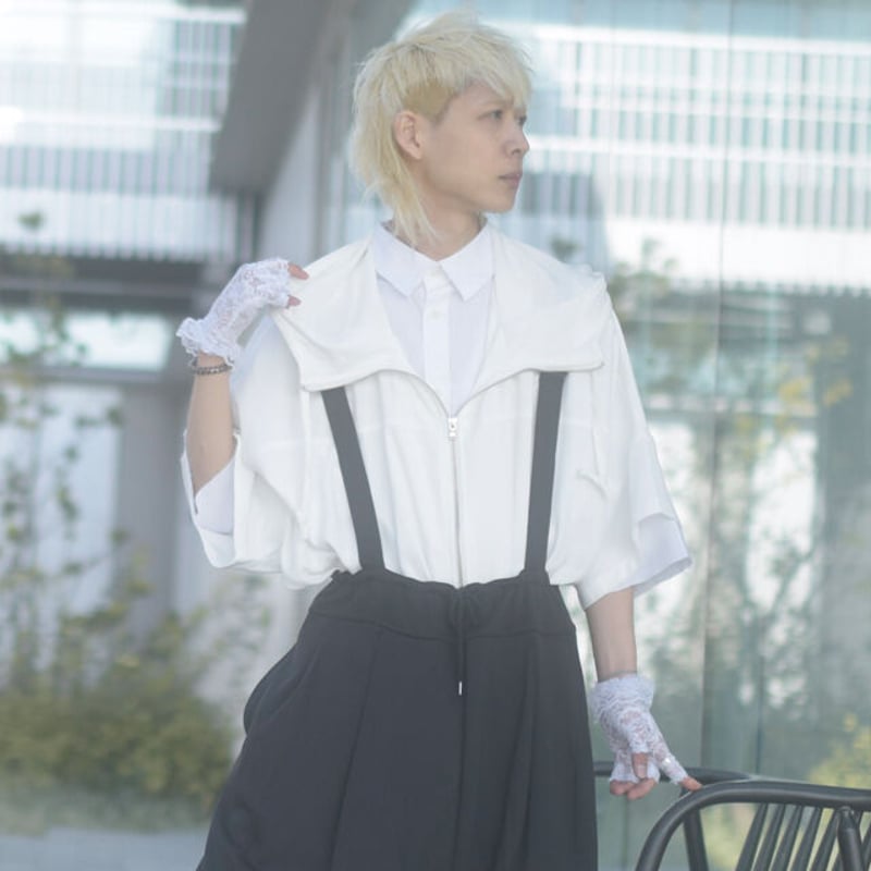 albino】 糸出しほつれ加工ビッグシャツ | albino