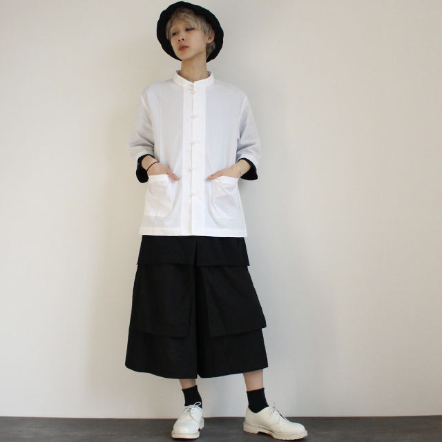 enofベロアチャイナカカラーシャツ enofベロアチャイナカカラーシャツ