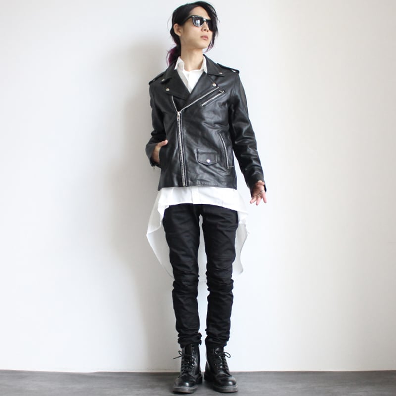albino】 カウハイド仕様リアルレザーダブルライダース albino】 カウハイド仕様リアルレザーダブルライダース
