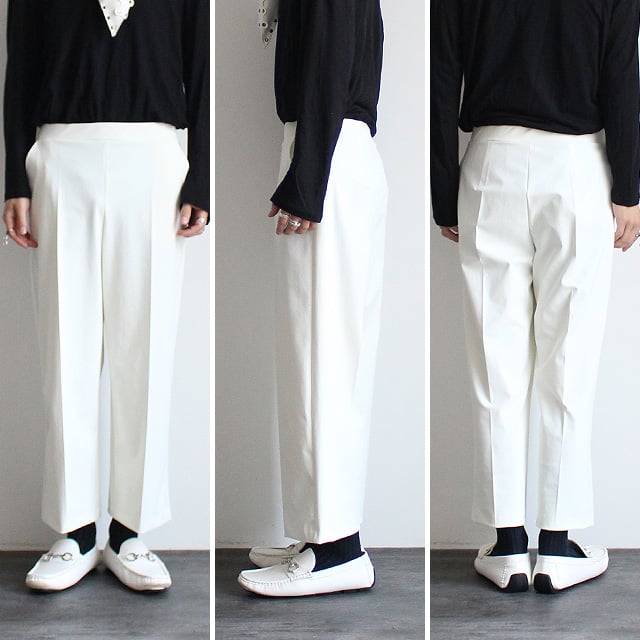 CULLNI ホワイトプリーツスラックス CULLNI ホワイトプリーツスラックス