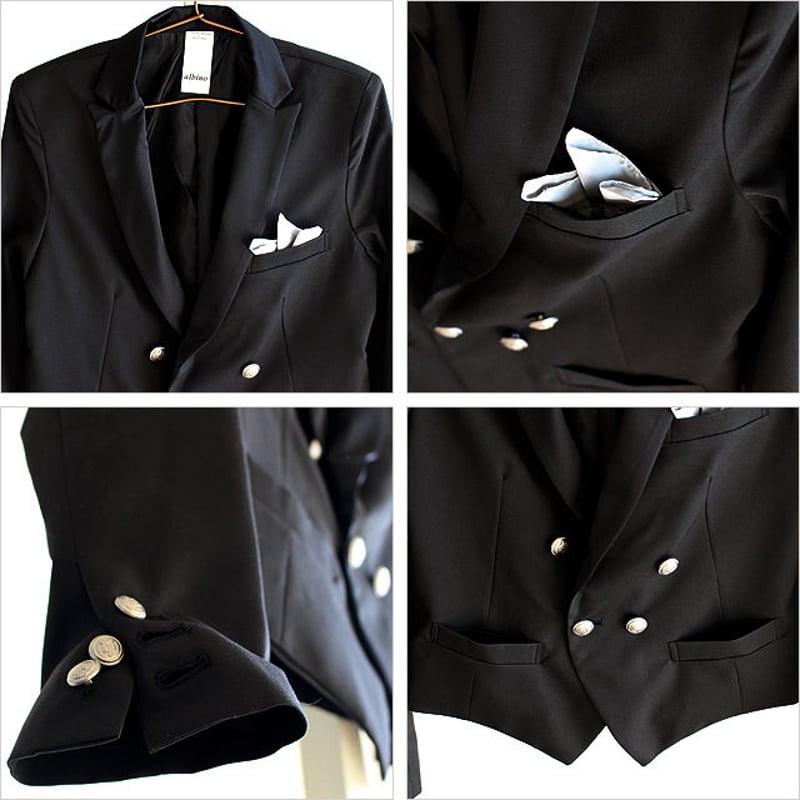 美品　ジルサンダー　刺繍入り黒　ダブルブレスト　ジャケット　アンゴラ　38 美品 ジルサンダー 刺繍入り黒 ダブルブレスト ジャケット