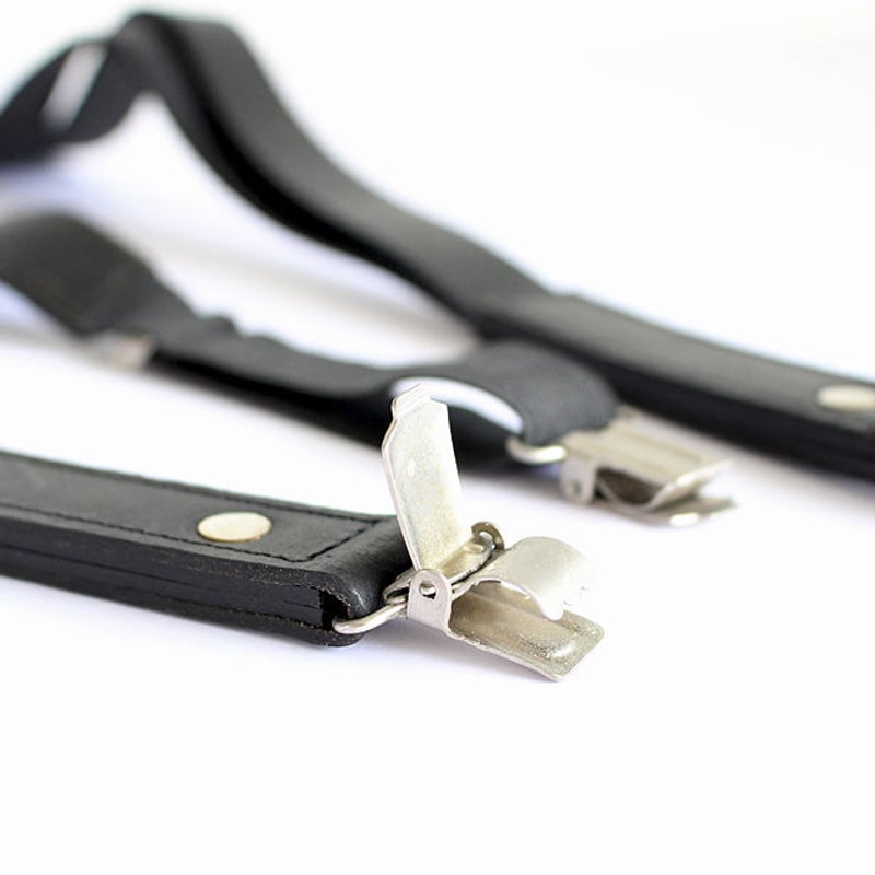 asos】 リング付きリアルレザーサスペンダー | albino