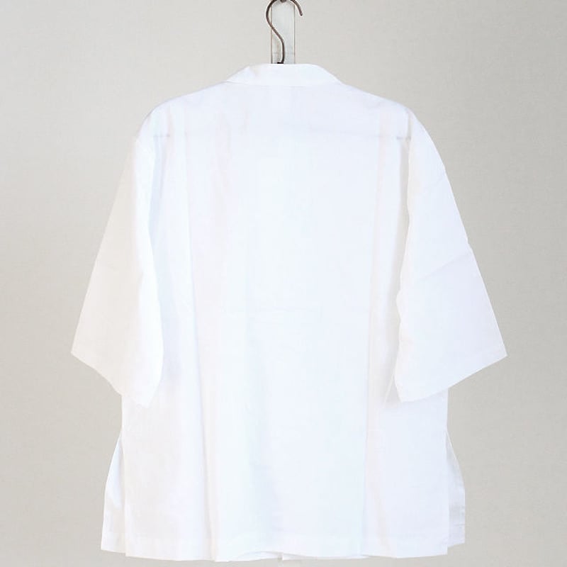 albino】 チャイナ風ノーカラービッグシャツ | albino