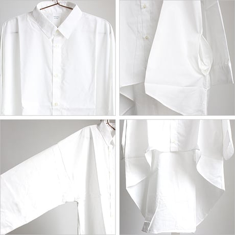 【albino】 ドロップショルダーロングテールビッグシャツ
