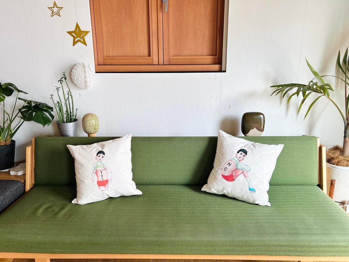 YES/NOクッションカバー2枚セット | 五月女百貨店