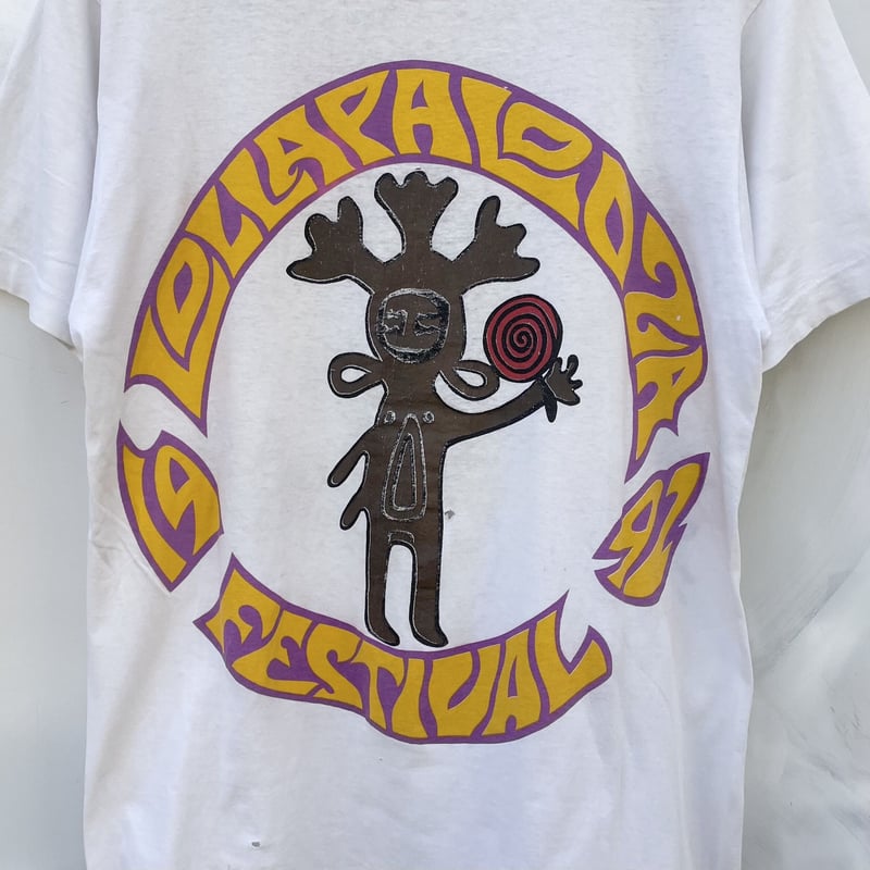 肩幅50身幅52着丈68LOLLAPALOOZA 1992 T-shirt  ロラパルーザ　tシャツ美品