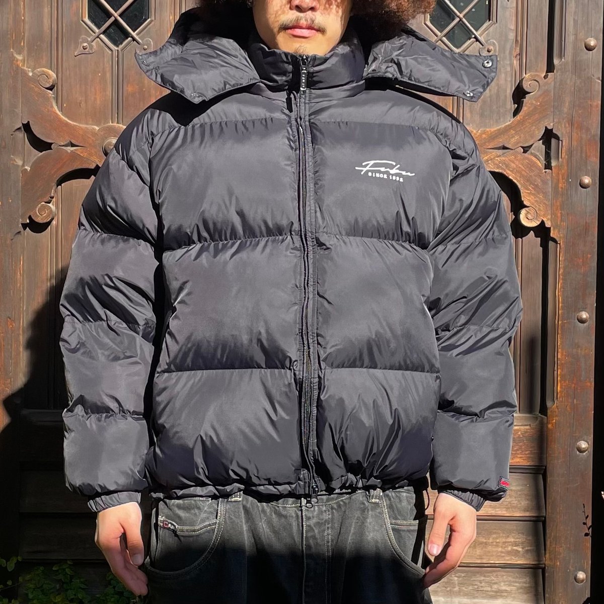 Perushu × MLB コラボ中綿キルティングダックフードブルゾン 【公式通販】