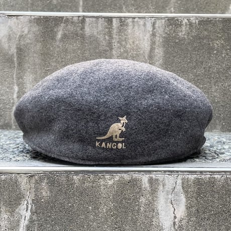 ●H32 used KANGOL カンゴール アンゴラ 混 ハンチング 帽子 Y2K WOOL 504 | M(07) BLACK (01) | 504 | ハンチング | ｜帽子