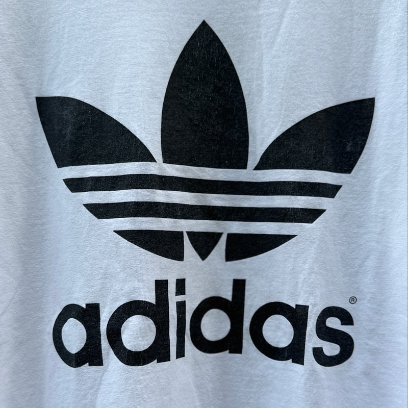 adidas アディダス 両面プリント Tシャツ　90s　トレフォイルロゴ　黒金 adidas（アディダス）の「メンズ アディダス トレフォイル 黒金