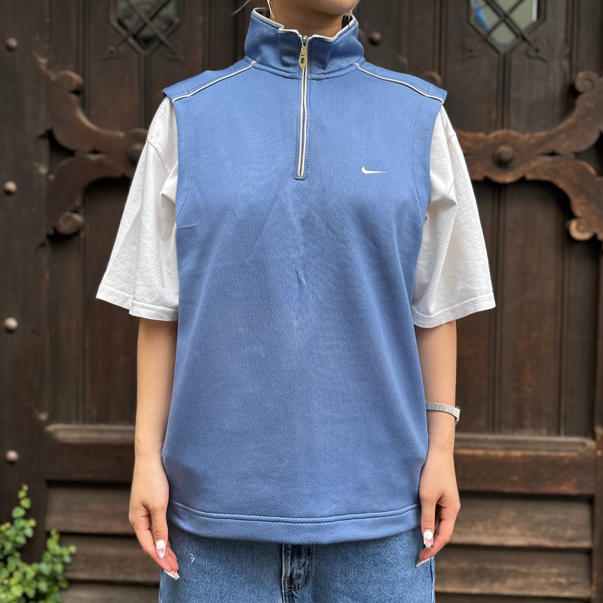 NIKE GOLF/ナイキゴルフ ハーフジップ メッシュノースリーブ 00 NIKE GOLF/ナイキゴルフ ハーフジップ メッシュノースリーブ 00