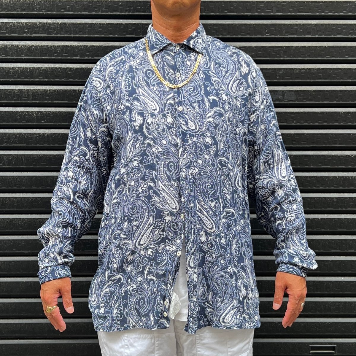 ETRO/エトロ リネン 総柄シャツ 13年? Made in ITALY (USED) | ETRO/エトロ リネン 総柄シャツ 13年? Made in ITALY (USED) |
