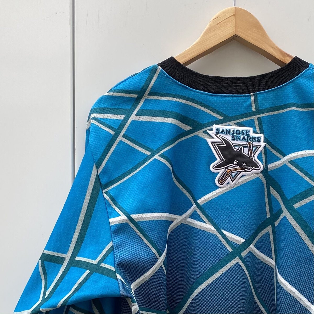 NIKE NHL SANJOSE SHARKS/ナイキ サンノゼシャークス メッシュ ホッケーシャツ 90年代 Made In USA (USED)