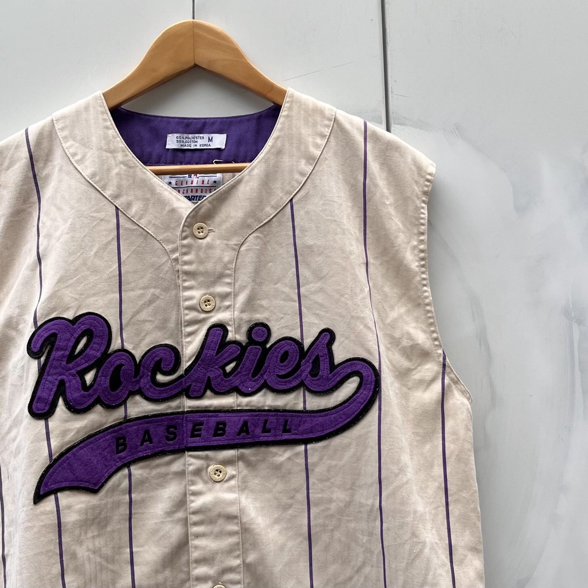 STARTER MLB ROCKIES/スターター コロラド ロッキーズ ノースリーブベースボールシャツ 90年代 (USED)