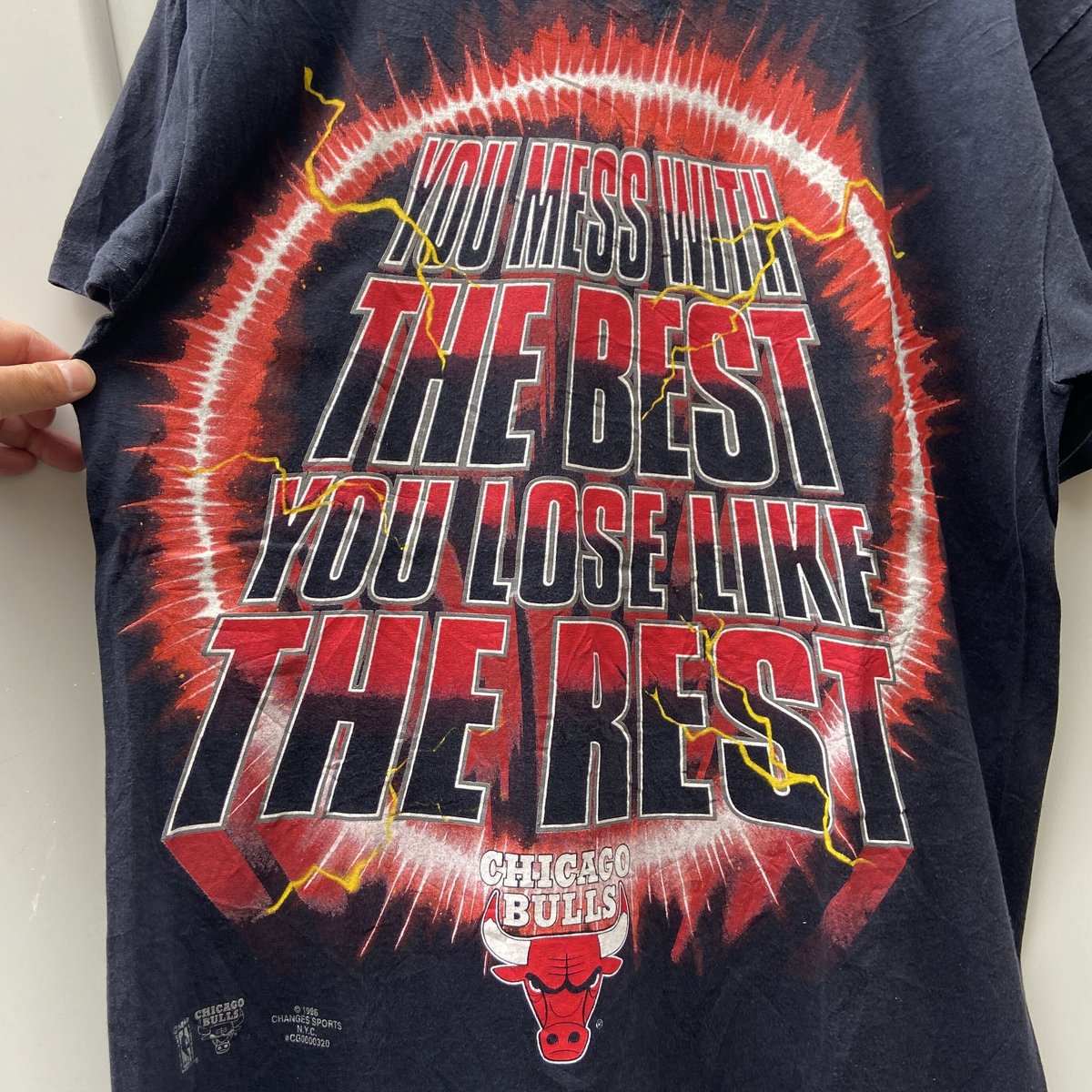 Vintage 90s Chicago Bulls Michael Jordan 1990 T-Shirt SALEM SPORTSWEAR M  size