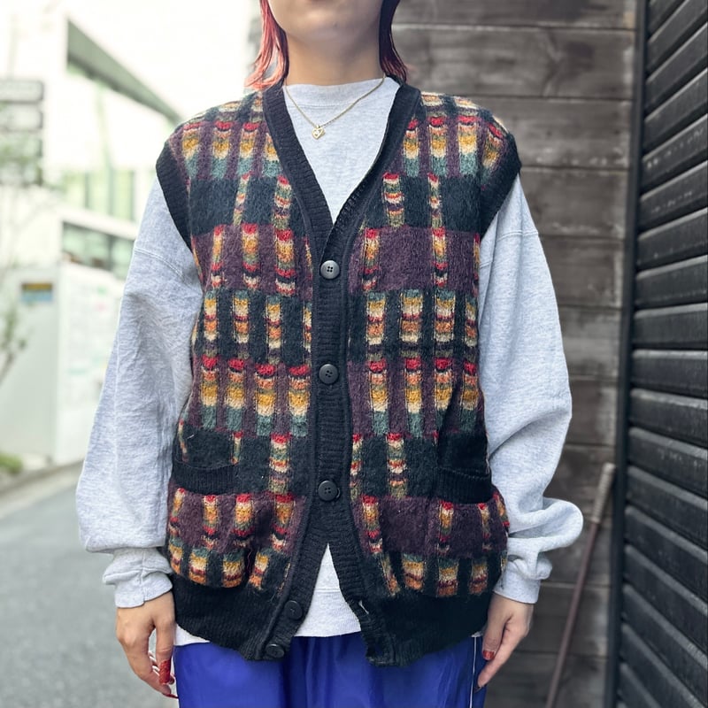 MISSONI/ミッソーニ 前開きニットベスト 90年前後 Made in ITALY (US MISSONI/ミッソーニ 前開きニットベスト 90年前後 Made in ITALY (US