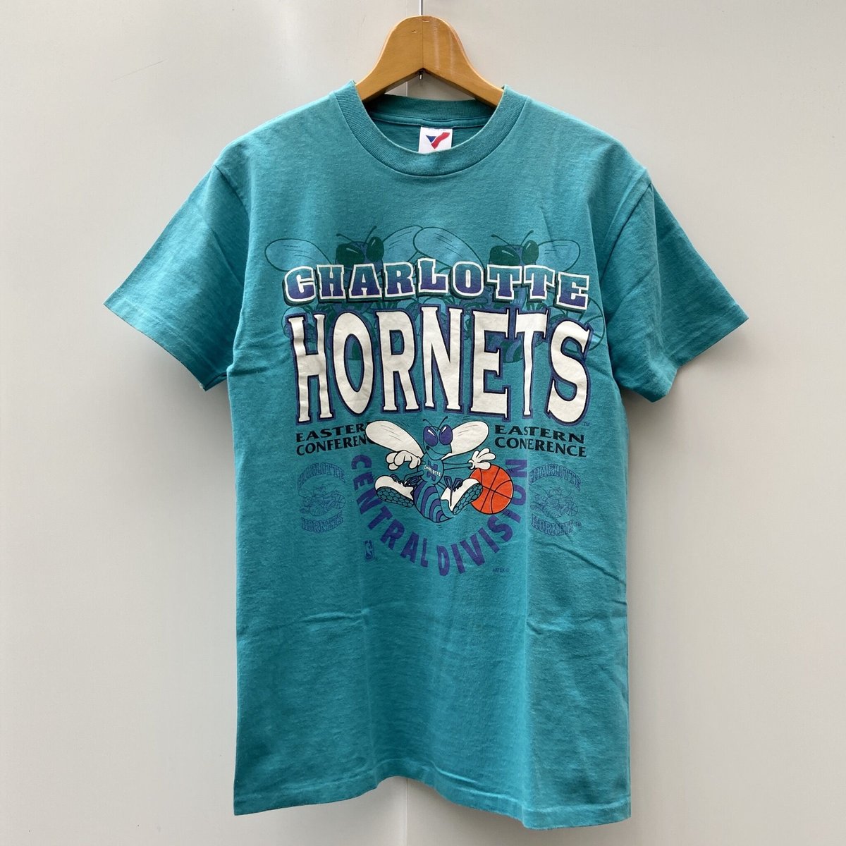 NBA HORNETS/ シャーロット ホーネッツ ロゴTシャツ 90年代