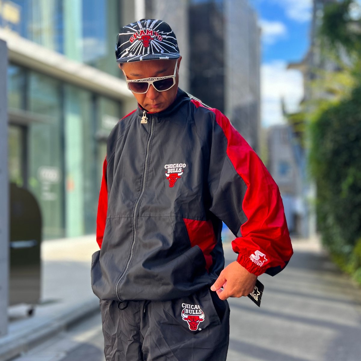 ヴィンテージ 90s Chicago Bulls NBA スターター ジャケット NBA Bulls