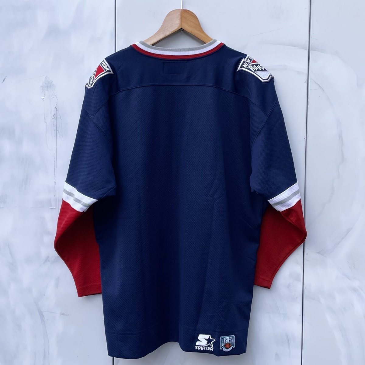 STARTER - 【STARTER】ニューヨークレンジャース ホッケーゲームシャツ A-3397 古着 90s STARTER NHL New York Rangers レンジャーズ メッシュ