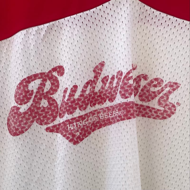BUDWEISER/バドワイザー メッシュフットボールTシャツ 90年前後 BUDWEISER/バドワイザー メッシュフットボールTシャツ 90年前後