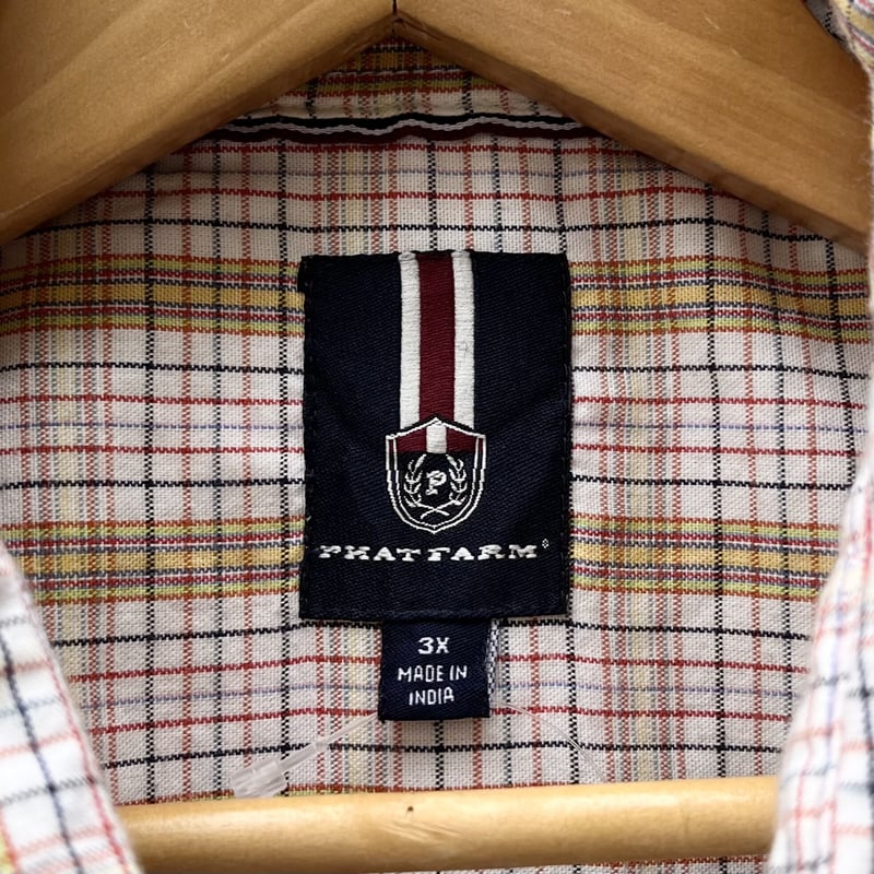 PHAT FARM/ファットファーム 半袖チェックシャツ 90年代 (USED