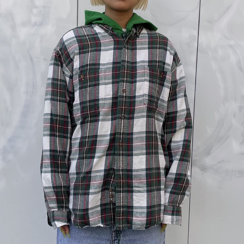 EDDIE BAUER/エディーバウアー チェックネルシャツ 90年前後 EDDIE BAUER/エディーバウアー チェックネルシャツ 90年前後