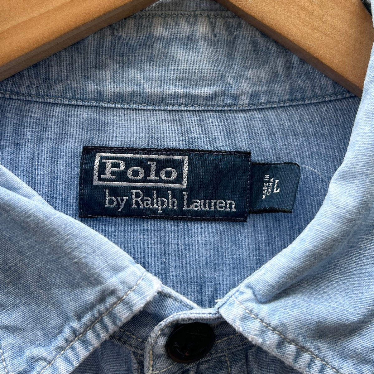 Polo Ralph Lauren/ポロラルフローレン シャンブレーシャツ 00年前後 