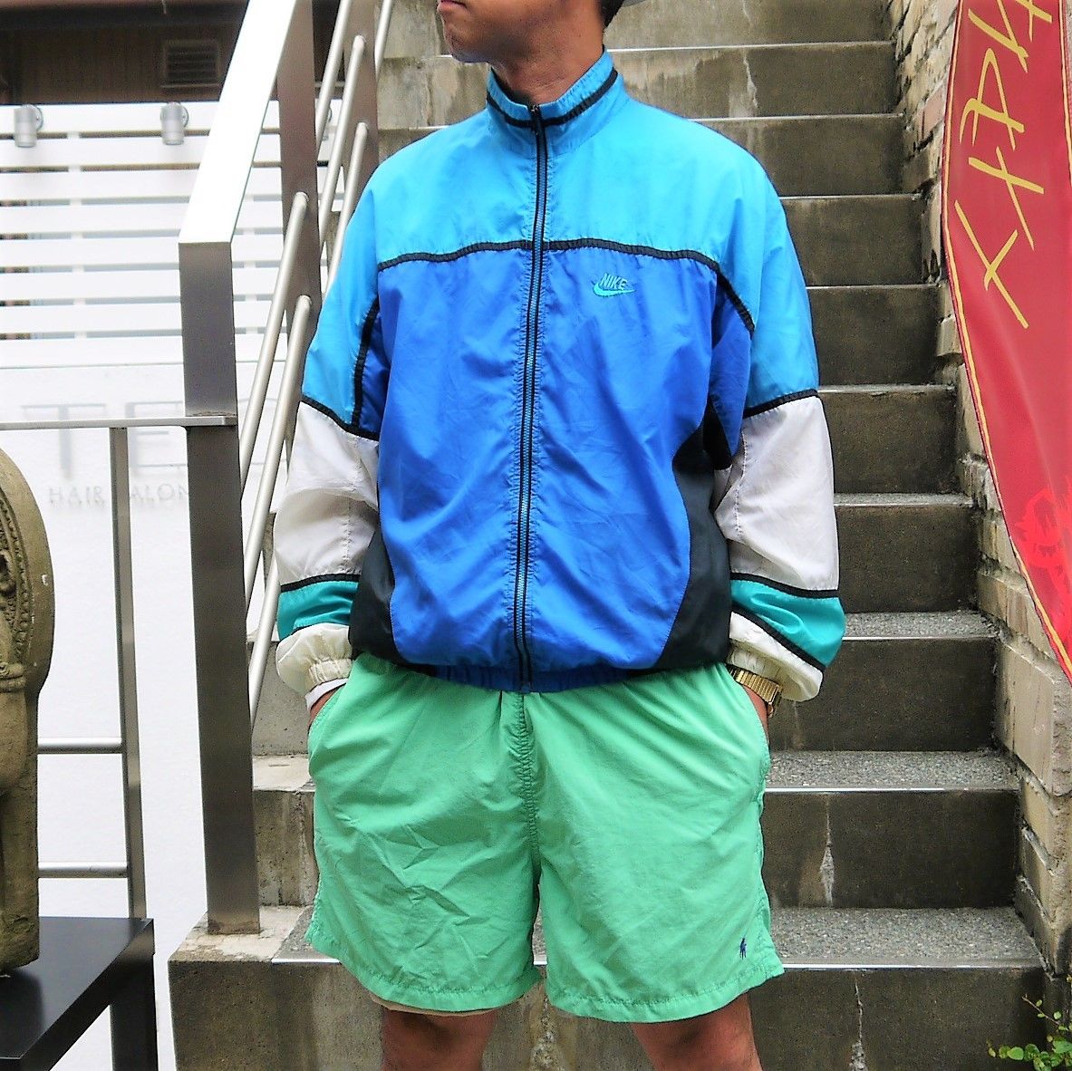 NIKE /ナイキ ウィンドブレーカージャケット 90年前後 銀タグ NIKE /ナイキ ウィンドブレーカージャケット 90年前後 銀タグ