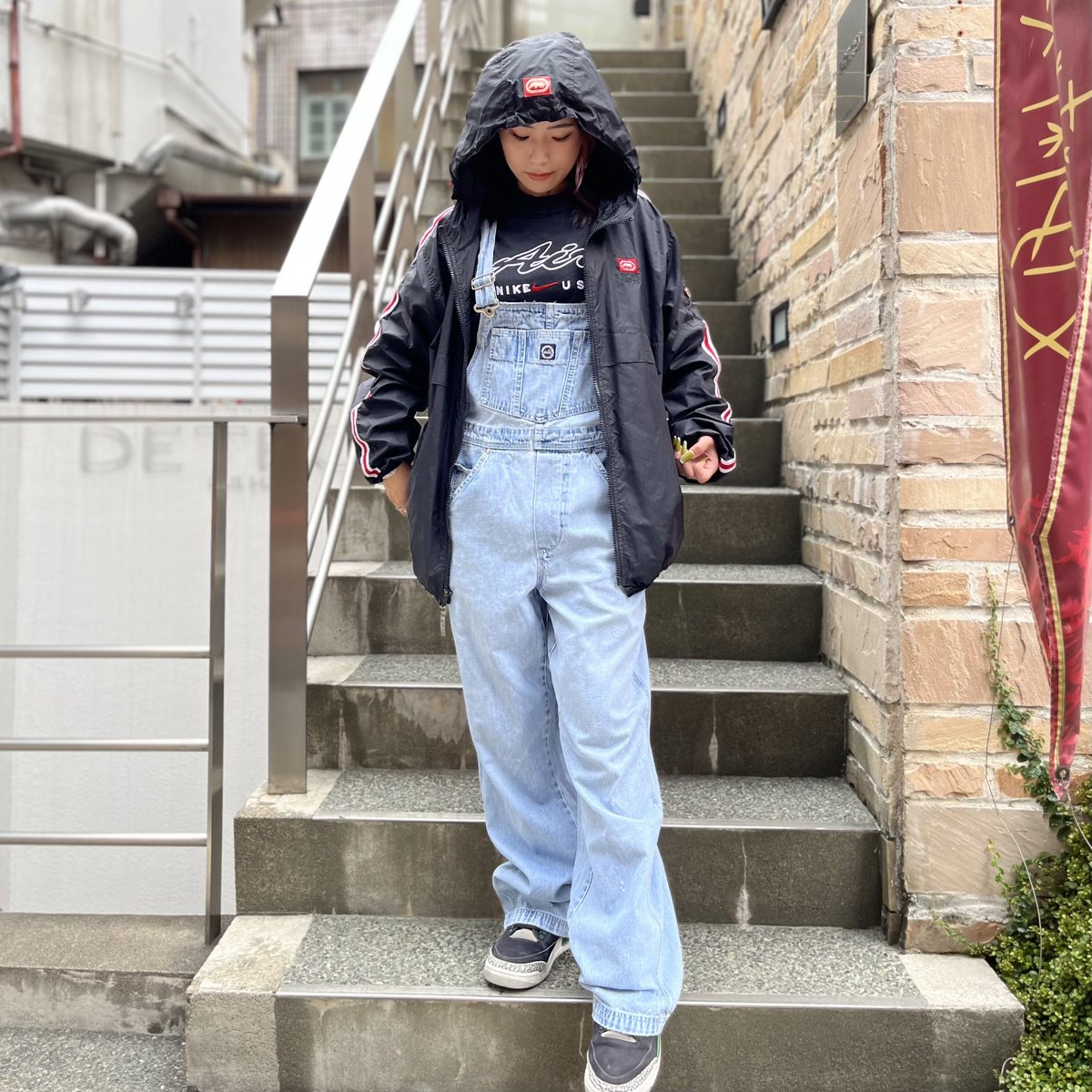 90s Ecko Function ナイロン ブルゾン ワンポイント ロゴ