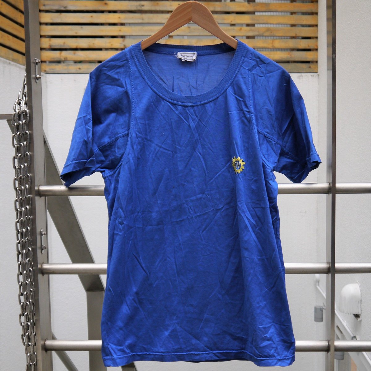 GIANNI VERSACE/ジャンニベルサーチ ロゴ刺繍Tシャツ 80s～90S (USED...