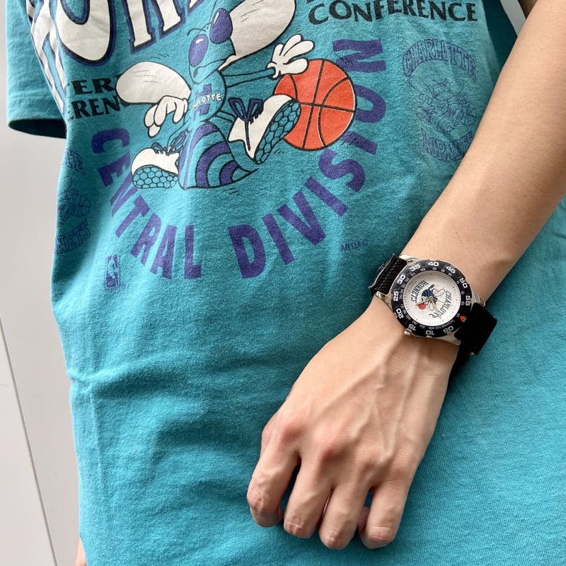 NBA HORNETS/ シャーロット ホーネッツ ロゴTシャツ 90年代 Made NBA HORNETS/ シャーロット ホーネッツ ロゴTシャツ 90年代 Made