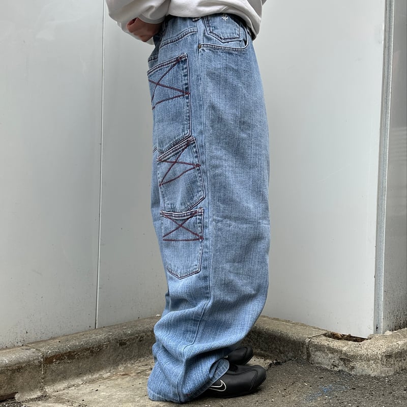 rocawear bboy でかい ロカウェア ジーンズ 00s ロカウェア デニムペインターパンツ 36