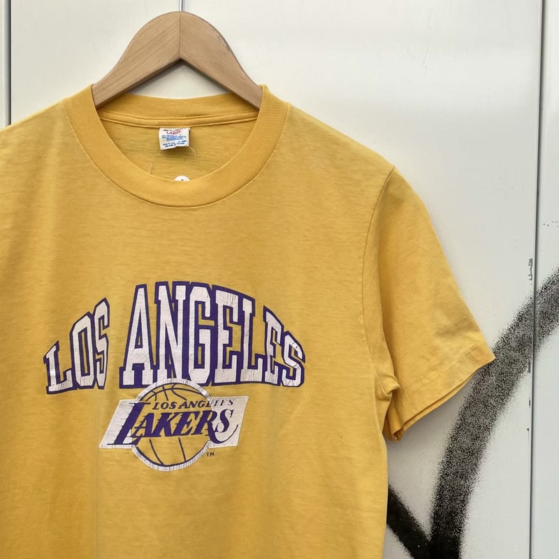 90年代 チャンピオン Champion NBA LOS ANGELES LAKERS ロサンゼルスレイカーズ スポーツプリントTシャツ USA製 メンズS ヴィンテージ /eaa325179