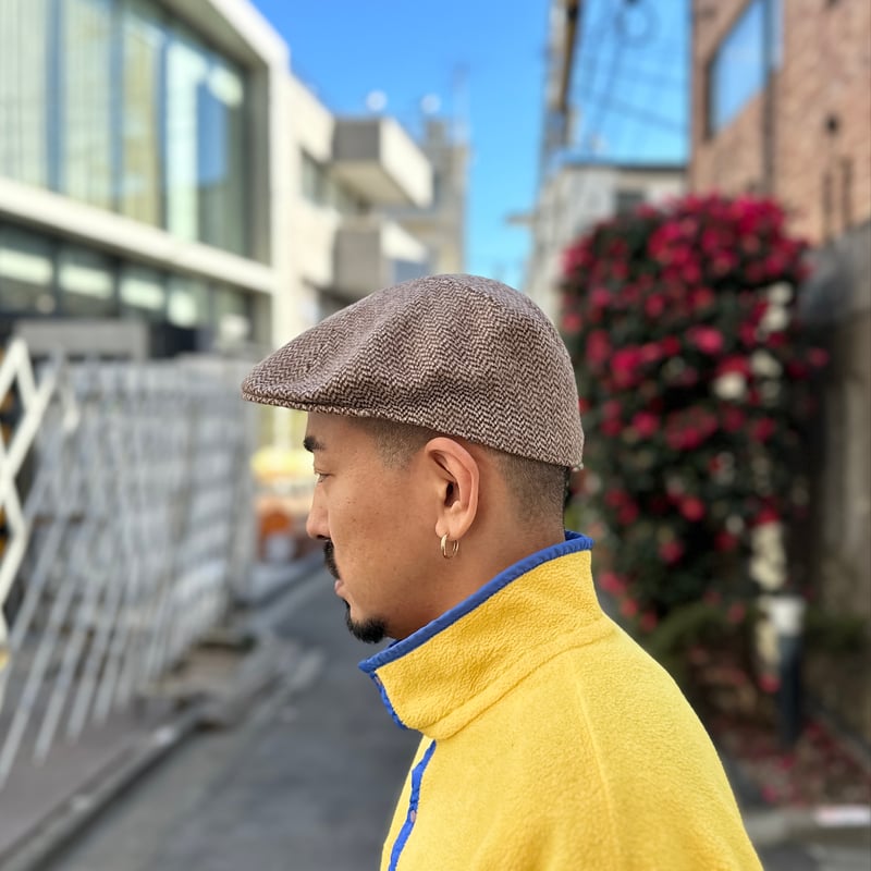 KANGOL/カンゴール ウールヘリンボーン ハンチング 90年代 Made in