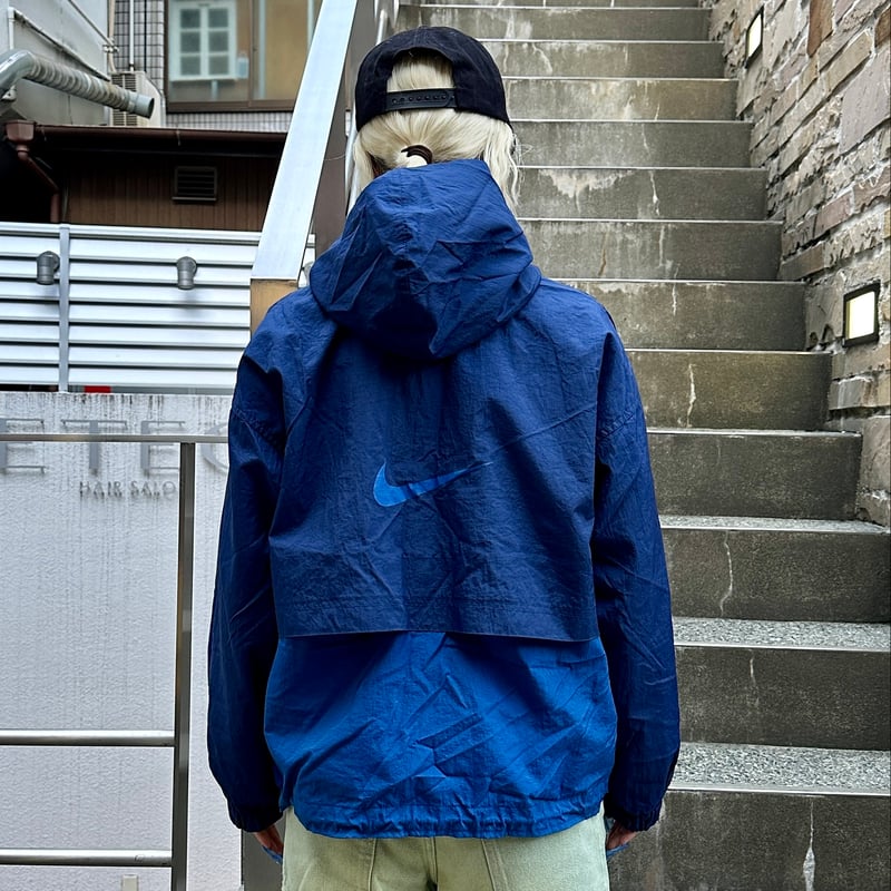 NIKE/ナイキ ハーフジップフードジャケット 90年代 (USED NIKE/ナイキ ハーフジップフードジャケット 90年代 (USED
