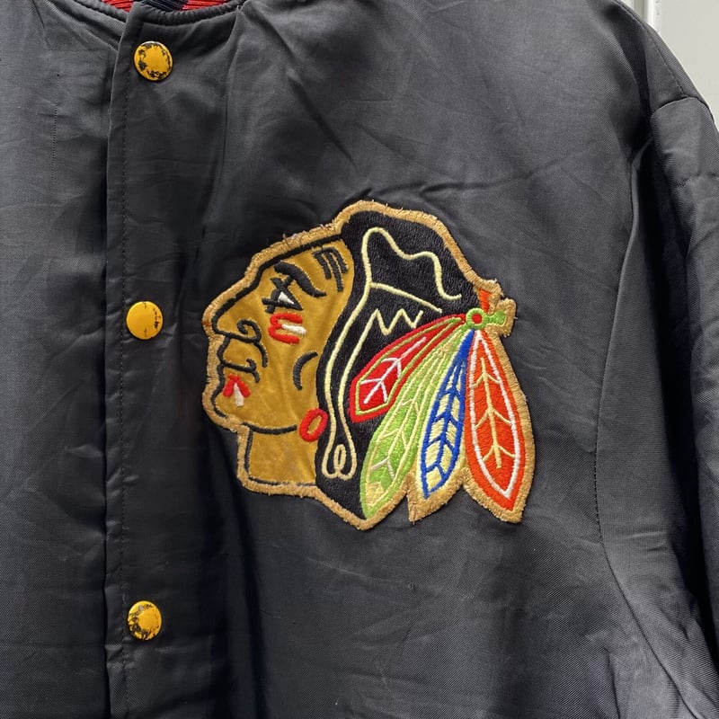 NHL BLACK HAWKS/シカゴブラックホークス ナイロンスタジャン 90 NHL BLACK HAWKS/シカゴブラックホークス ナイロンスタジャン 90
