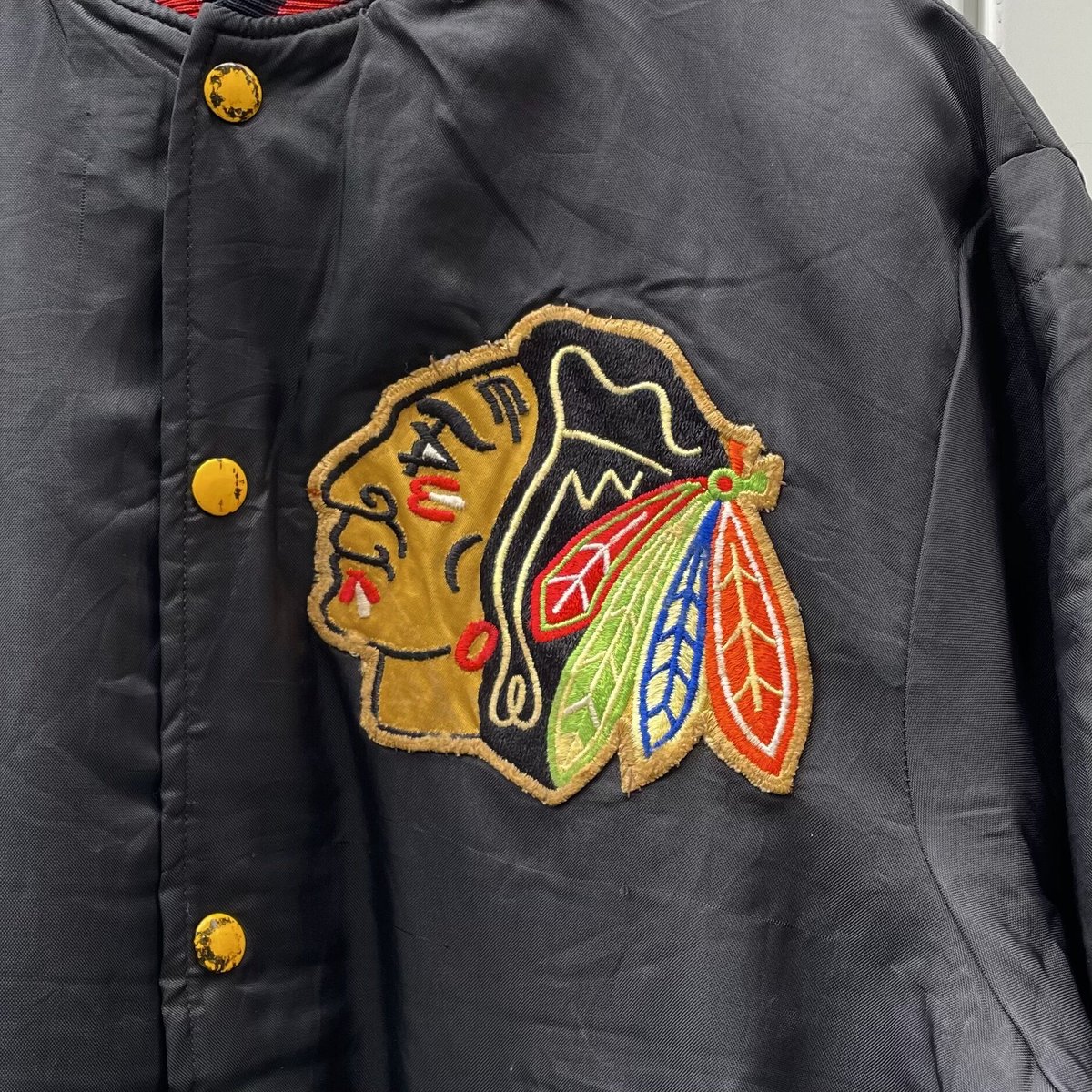 NHL BLACK HAWKS/シカゴブラックホークス ナイロンスタジャン 90 NHL BLACK HAWKS/シカゴブラックホークス ナイロンスタジャン 90