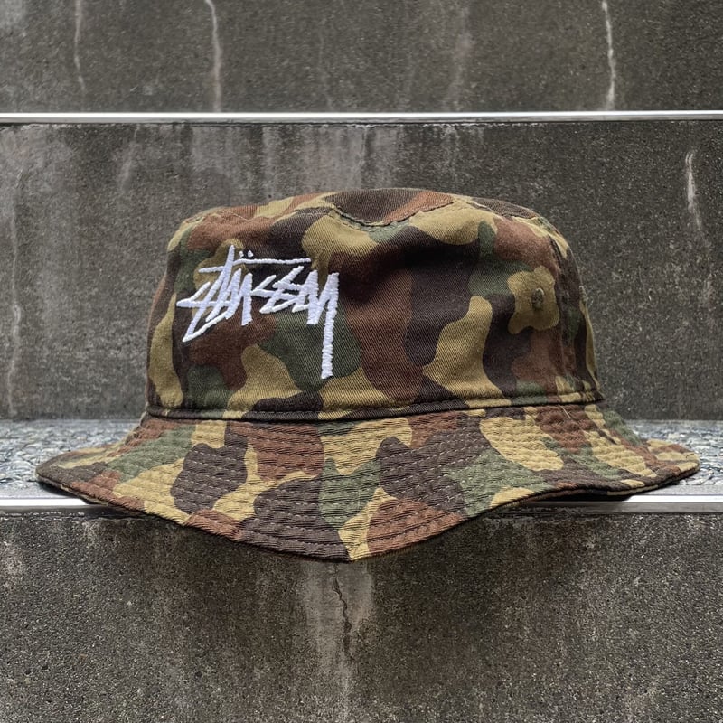 レア 90s Old Stussy バケットハット Camo 迷彩柄 - 帽子