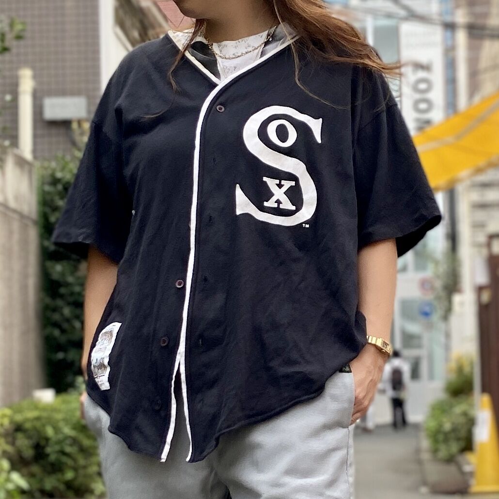 MLB WHITE SOX/シカゴホワイトソックス 天竺ベースボールシャツ 90年代 Made In USA (USED)