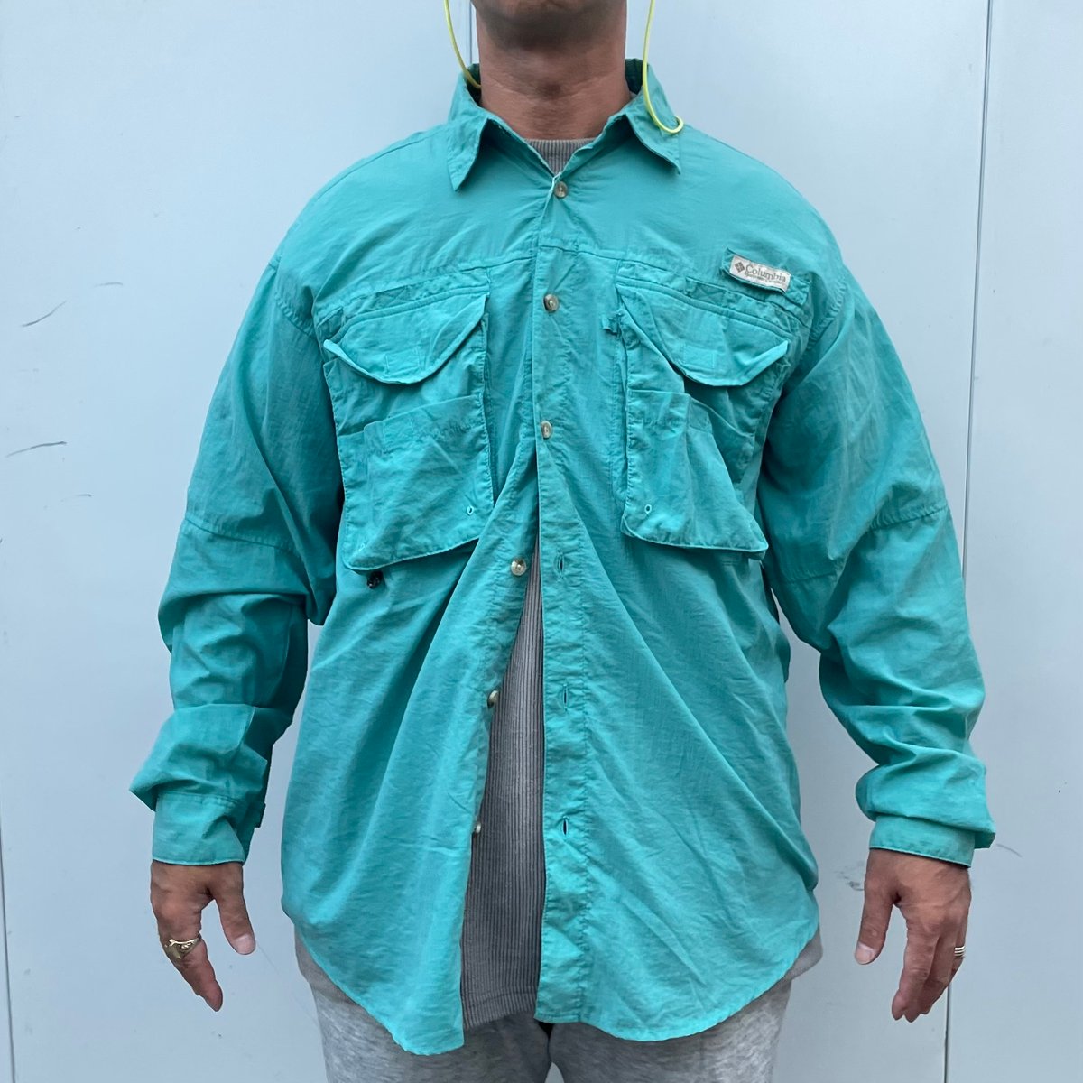 【即日発送】 Columbia/コロンビア PFG (USED 90年代 フィッシングシャツ 半袖シャツ