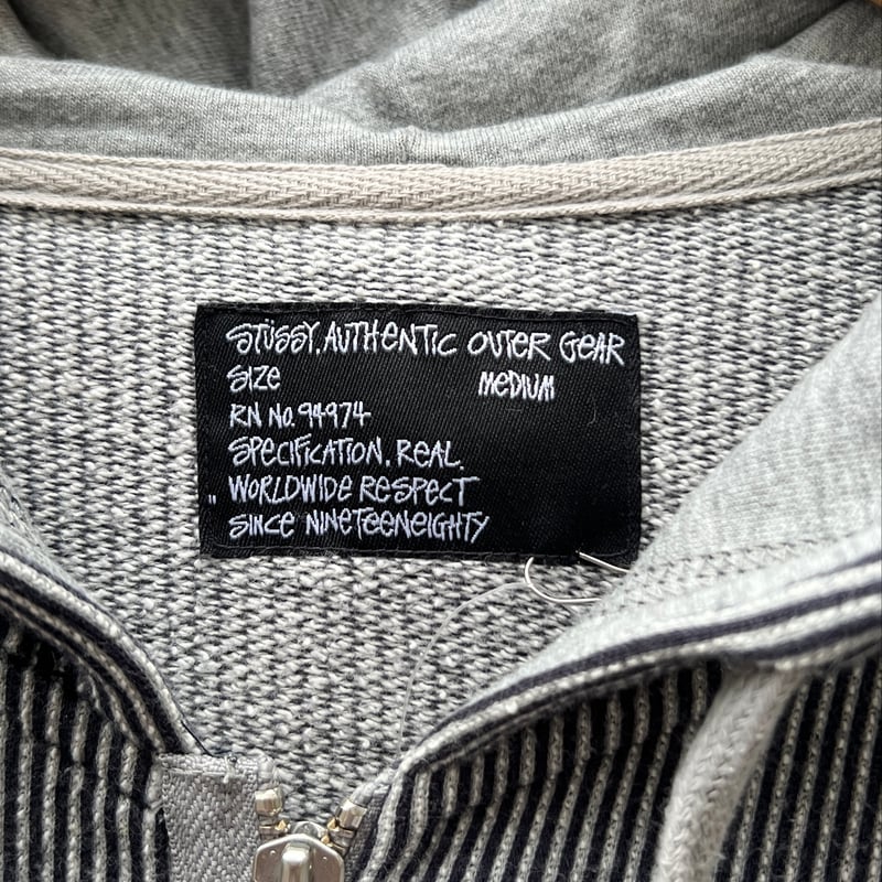 old Stussy ストライプスタジャンAuthentic Gear レア