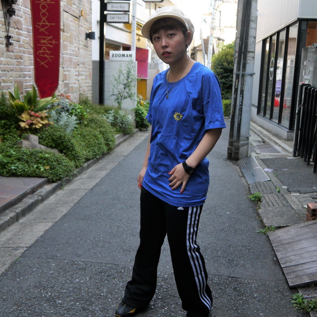 GIANNI VERSACE/ジャンニベルサーチ ロゴ刺繍Tシャツ 80s~90S GIANNI VERSACE/ジャンニベルサーチ ロゴ刺繍Tシャツ 80s~90S