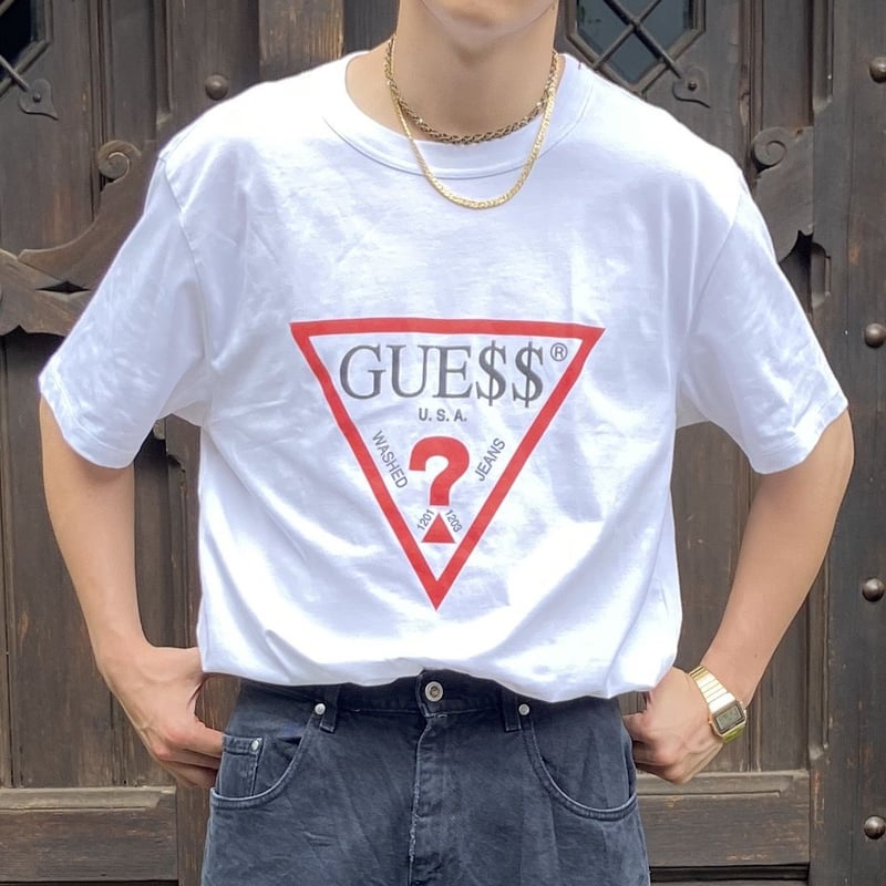 GUESSｘASAP ROCKEY/ゲスｘエイサップロッキー コラボロゴプリント T ...