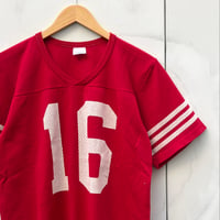 Rawlings NFL 49ers/ローリングス サンフランシスコフォーティーナイナーズ メッシュフットボールTシャツ 80年代 Made in USA (USED)