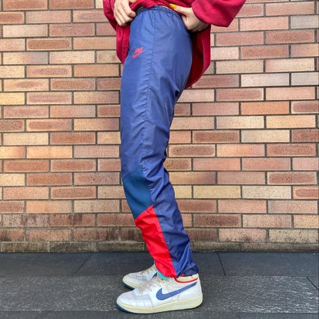80年代　nike紺タグトラックパンツ　スウェット NIKE NIKE(ナイキ) 80S 紺タグ ロゴ刺繍 サイドラインスウェット