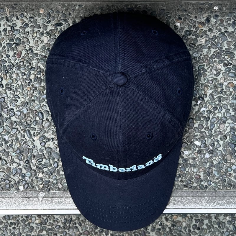 90s Timberland ティンバーランド ロゴ刺繍 6パネルキャップ 黒 Supreme×Timberland '6-Panel'キャップ ティンバーランド ロゴ