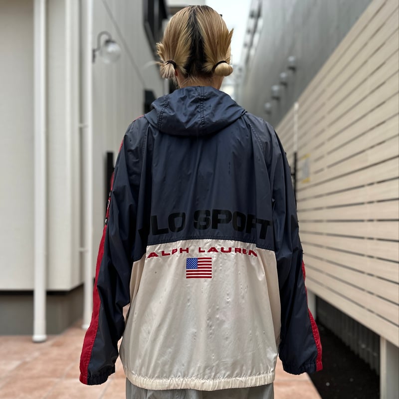 POLOSPORT/ポロスポーツ ビッグロゴ フードジャケット 90年代 POLOSPORT/ポロスポーツ ビッグロゴ フードジャケット 90年代