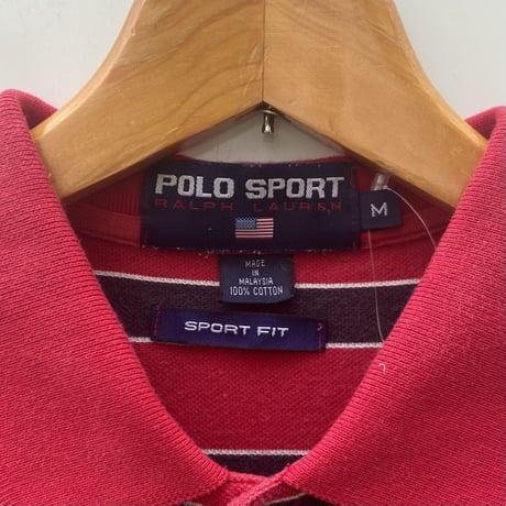 POLOSPORT/ポロスポーツ 鹿の子ボーダーポロシャツ 90年代 (USED)