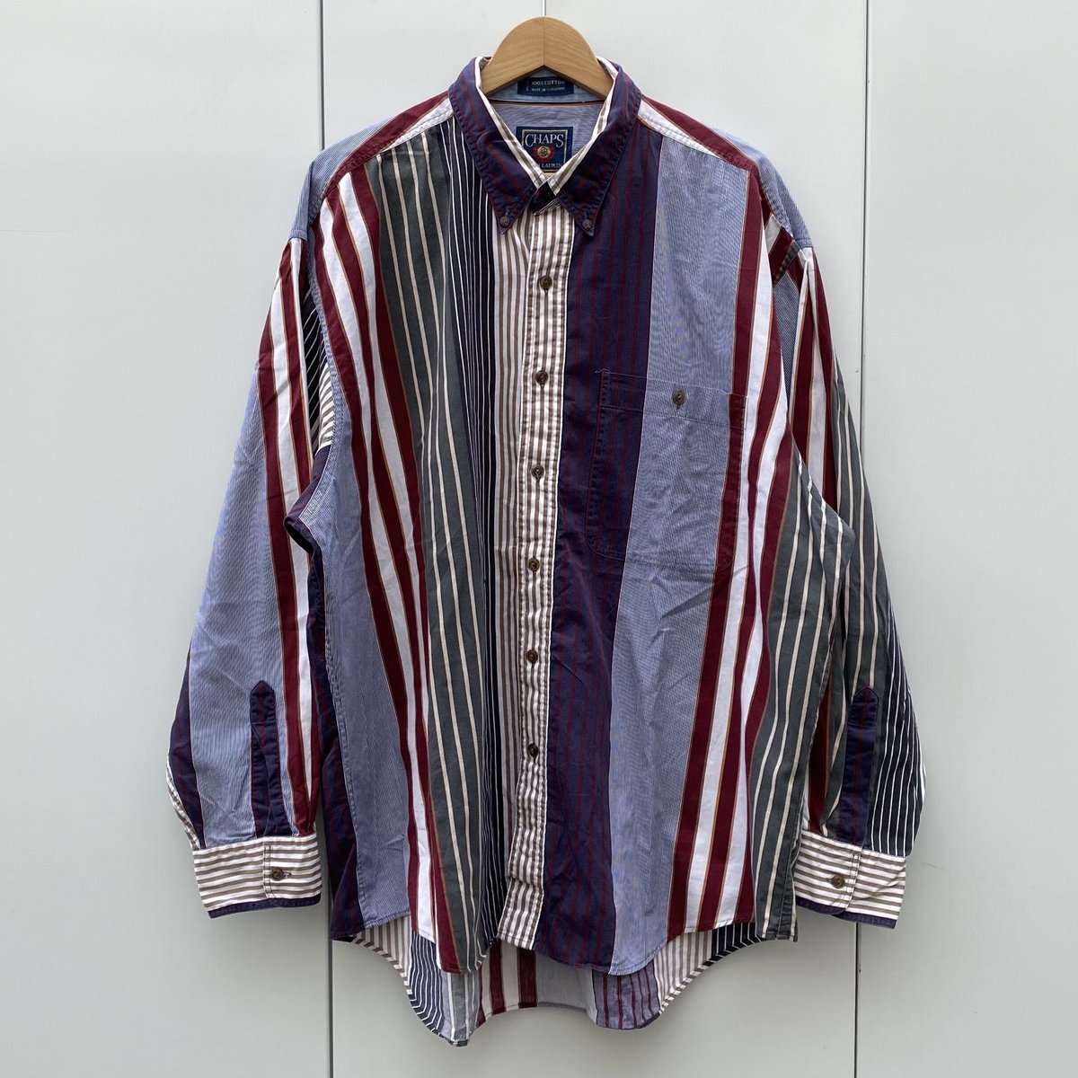 CHAPS RALPH LAUREN/チャップスラルフローレン ボタンダウンストライプシャツ 90年代 (USED)