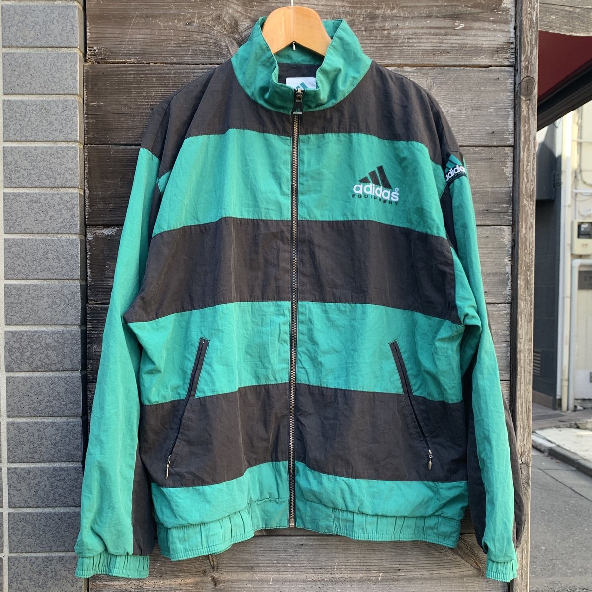 adidas EQUIPMENT/アディダスイキップメント ウィンドブレーカージャケット 3ストライプス 90年代 (USED)