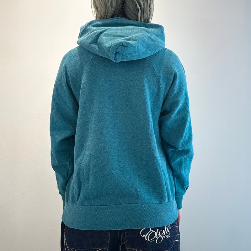NIKE/ナイキ ハーフジップ ロゴフードスウェット 80年前後